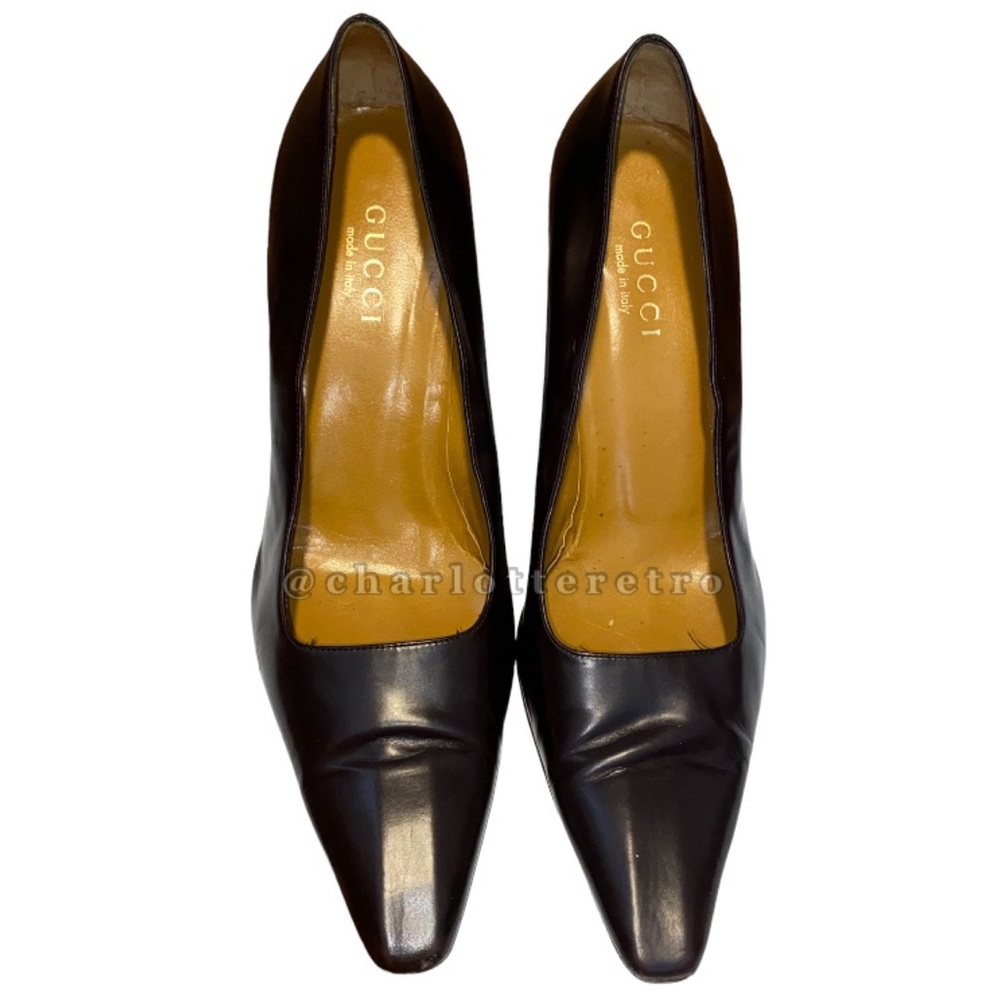 vtg Gucci Leather Pumps • Italy